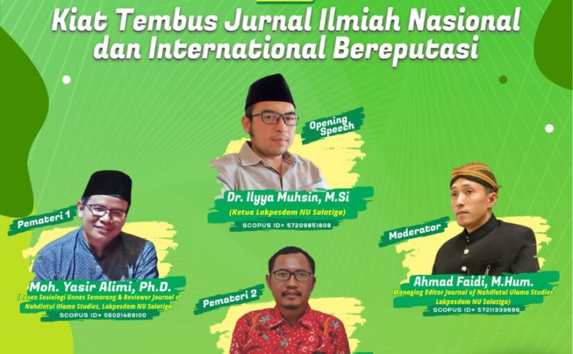 Lakpesdam NU Salatiga Dorong Tradisi Penulisan Artikel Jurnal Ilmiah