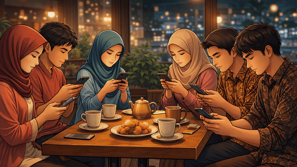 Ketika Nongkrong Tak Lagi Ngobrol: Ironi Gawai di Ruang Publik